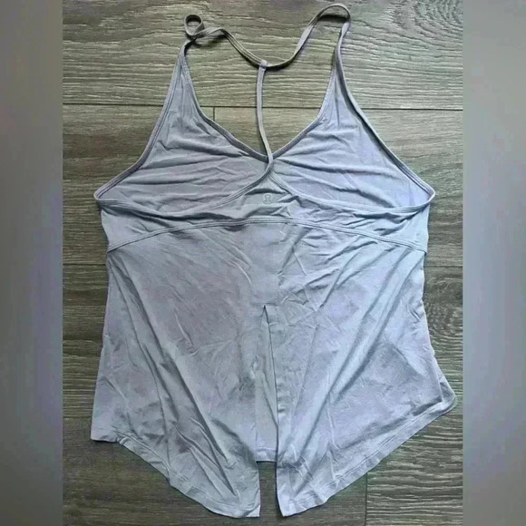 Lululemon Athletica Open Back Tank Powder Blue Yoga Fitness Active Workout - Picture 4 of 6